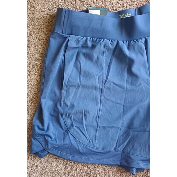 Tek Gear Workout Gear Shorts Size XXL Multipurpose Blue Mid Rise Poly/Spandex - Picture 7 of 9